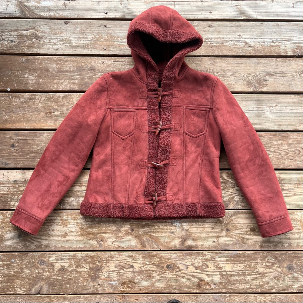 Y2K Paris Blues Suede Jacket Frog Closure